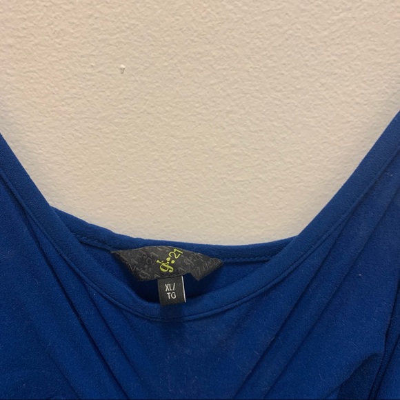 Super Skin soft Oversized Camisole Royal Blue Tank - Picture 3 of 3